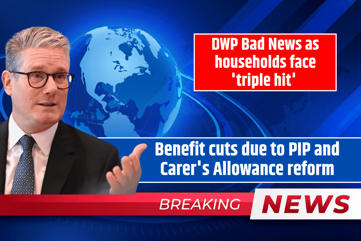 DWP Bad News as households face 'triple hit' of benefit cuts due to PIP and Carer's Allowance reform